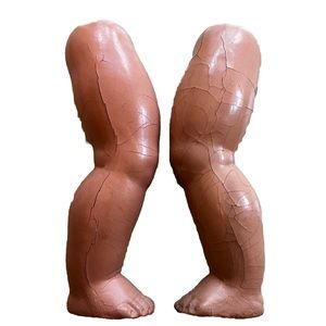 Vintage Antique Composition 10” Doll Legs Replacement Parts Fits 16-18” Dolls